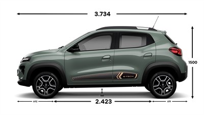 KWID E-TECH dimensions